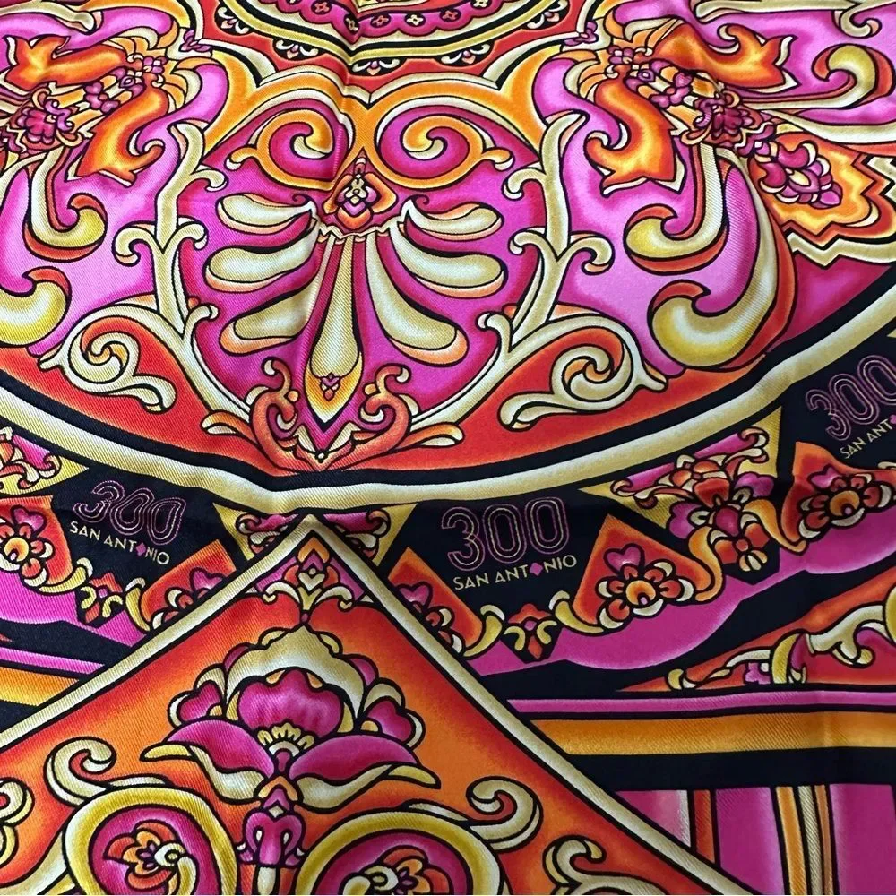 Marisol Deluna New York San Antonio 300 City Silk Scarf The Alamo Rare